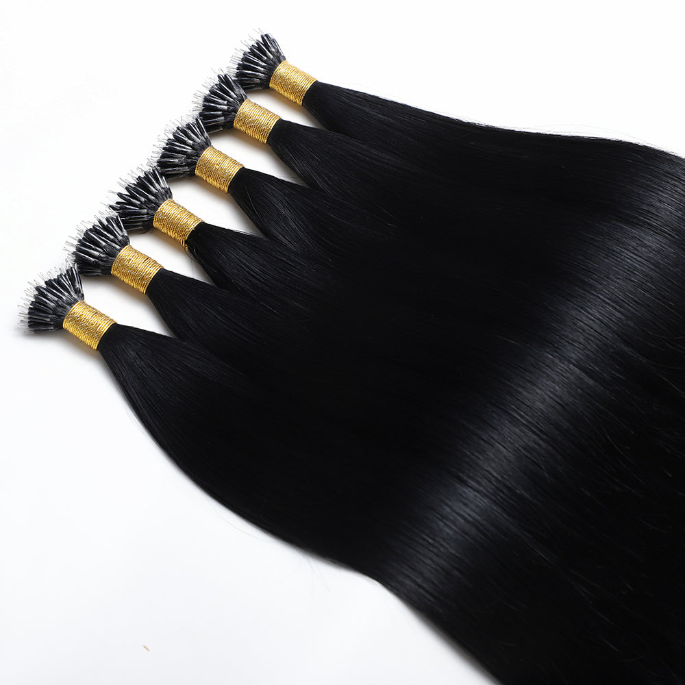 Nano Bead Hair Extensions #1B Off Black