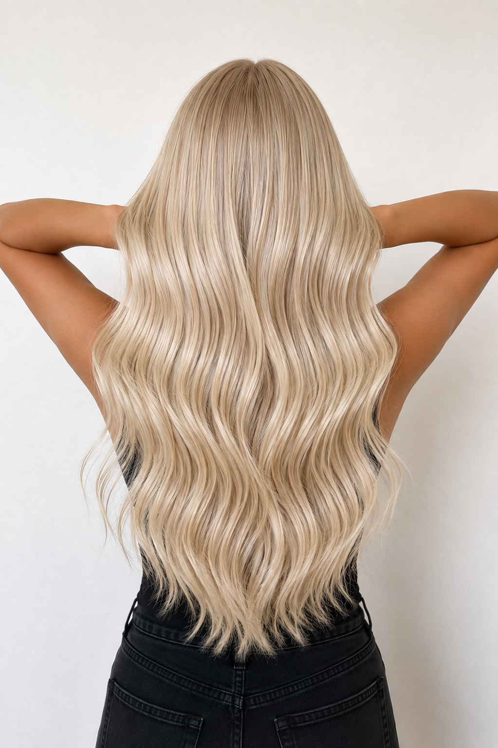 Nano Bead Hair Extensions #60B White Platinum Blonde