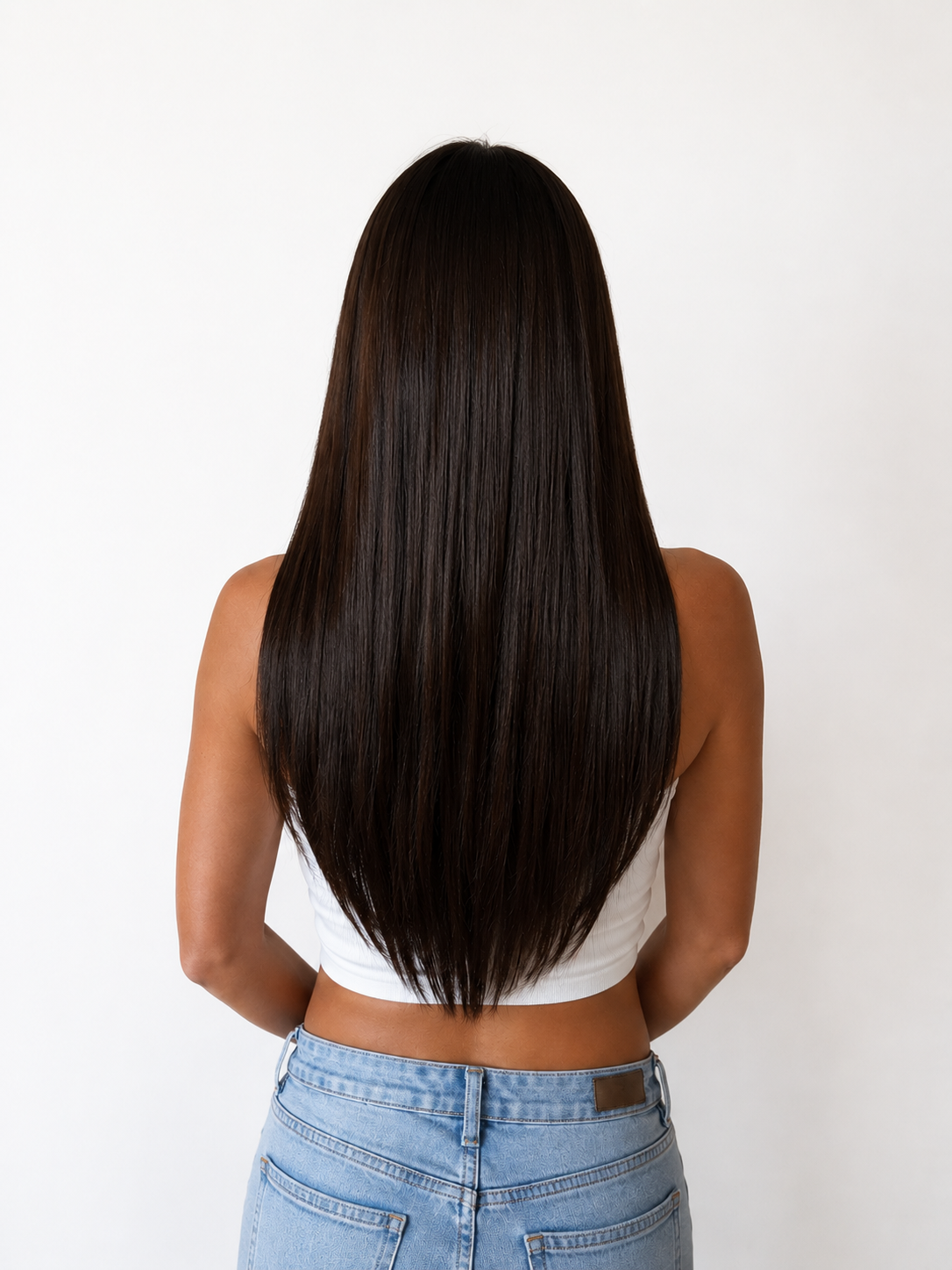 Nano Bead Hair Extensions #1A Darkest Brown