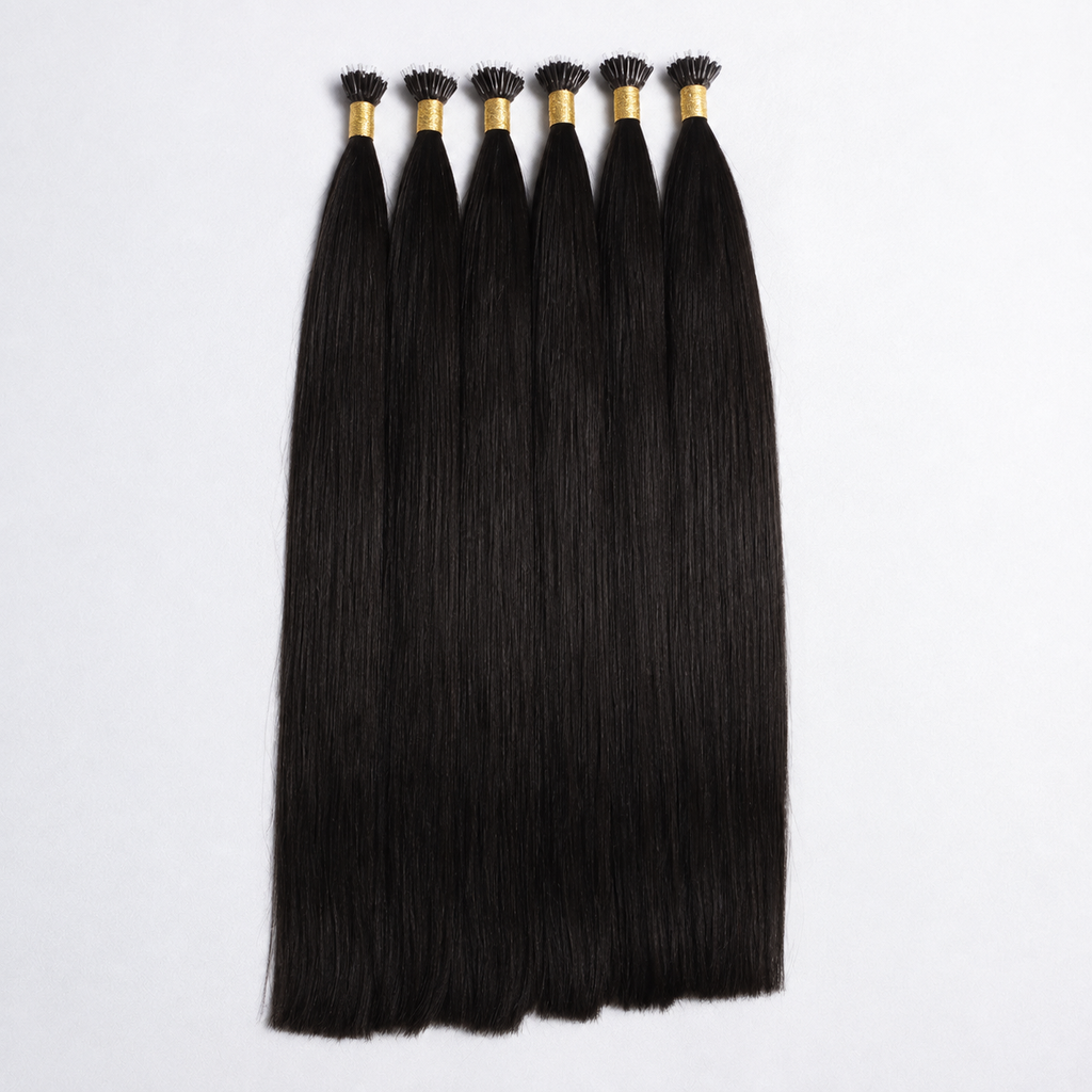Nano Bead Hair Extensions #1A Darkest Brown