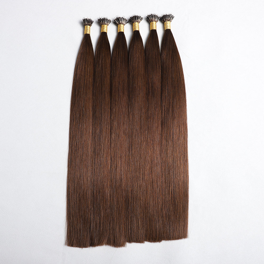 Nano Bead Hair Extensions #4 Chestnut Brown