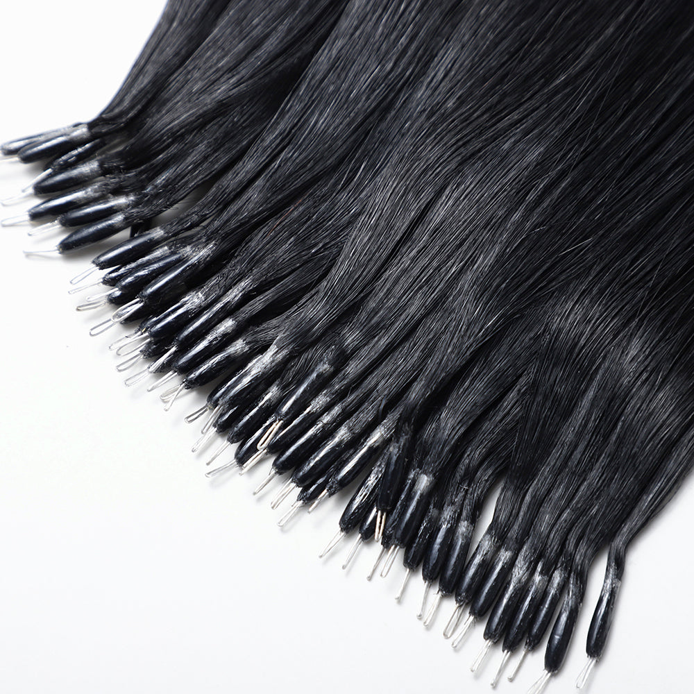 Nano Bead Hair Extensions #1B Off Black